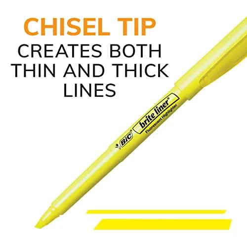 BIC Brite Liner Highlighters Review: 5-Count Chisel Tip Set image 3