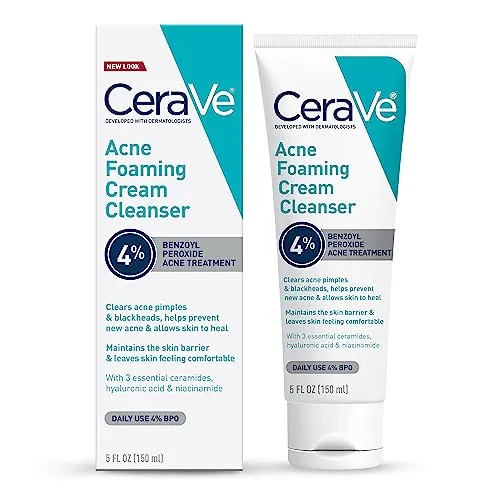 CeraVe Acne Foaming Cream Cleanser Review: 4% BPO Wash