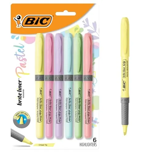 BIC Brite Liner Grip Pastel Highlighter Set Review image 2