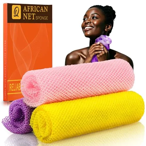 UJFQBH African Bath Sponge Review: Exfoliating Net Scrubber