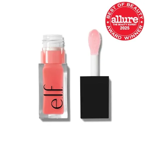 e.l.f. Glow Reviver Lip Oil Review: Pink Quartz image 2